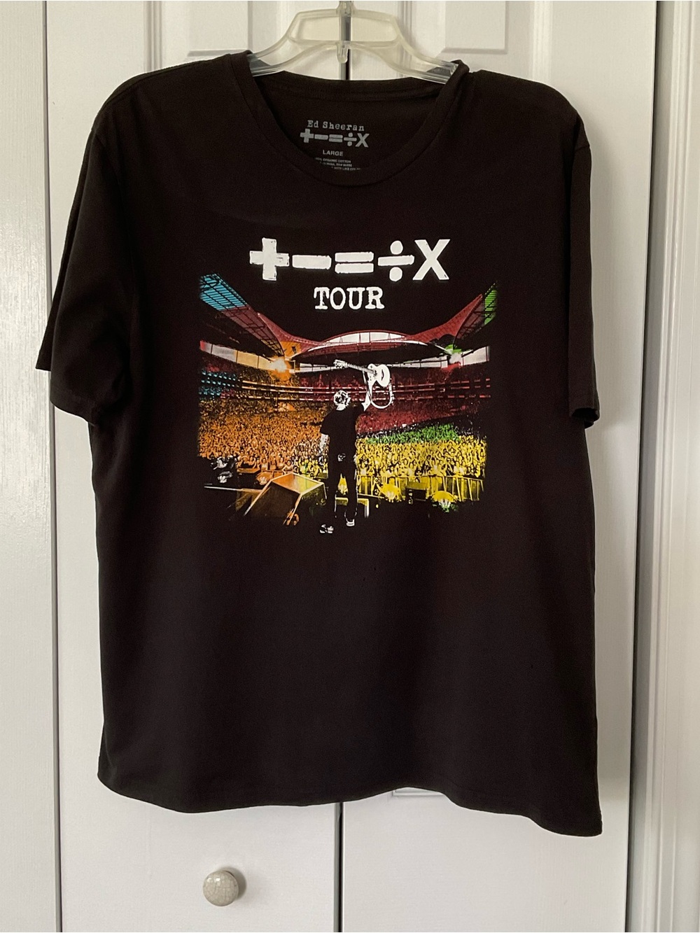 Mens LARGE Cotton Ed Sheeran Mathematics America 2023 Tour T-Shirt Graphic Black